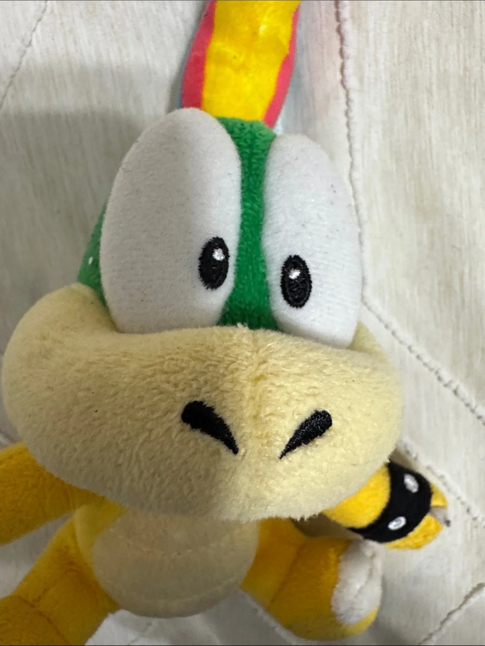 Yellow Plush Dragon/Unicorn Stuffed Toy with Colorful Horn